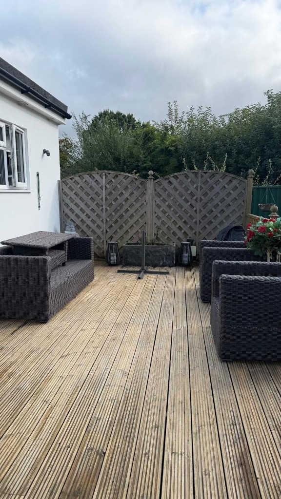 After power washing decking