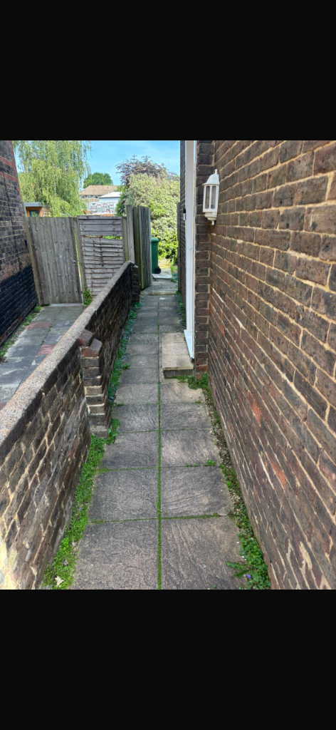 Before power washing path